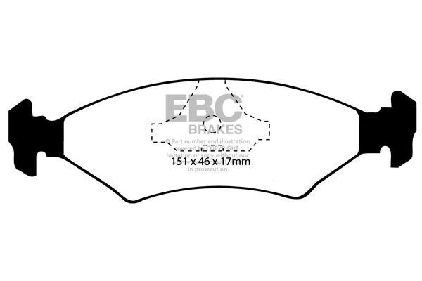 EBC BRAKES Piduriklotsi komplekt,ketaspidur DP3415C